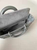 Dior Lady D-Joy Medium Bag Knockoff in Grey Calfskin with Diamond Motif - Image 4