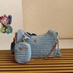 Prada Re-Edition Shoulder Bag Fake in Blue - Image 8