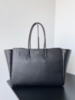 Knockoff Balenciaga Bel Air Carry All Medium Bag Black Calfskin - Image 2