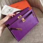 Cyclamen Swift Fake Hermes Kelly Pochette Feminine Clutch - Image 2