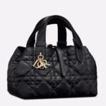 Dior Toujours Small Bag Replica in Black Macrocannage Calfskin