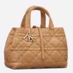 Dior Toujours Medium Bag Fake in Tan Macrocannage Calfskin