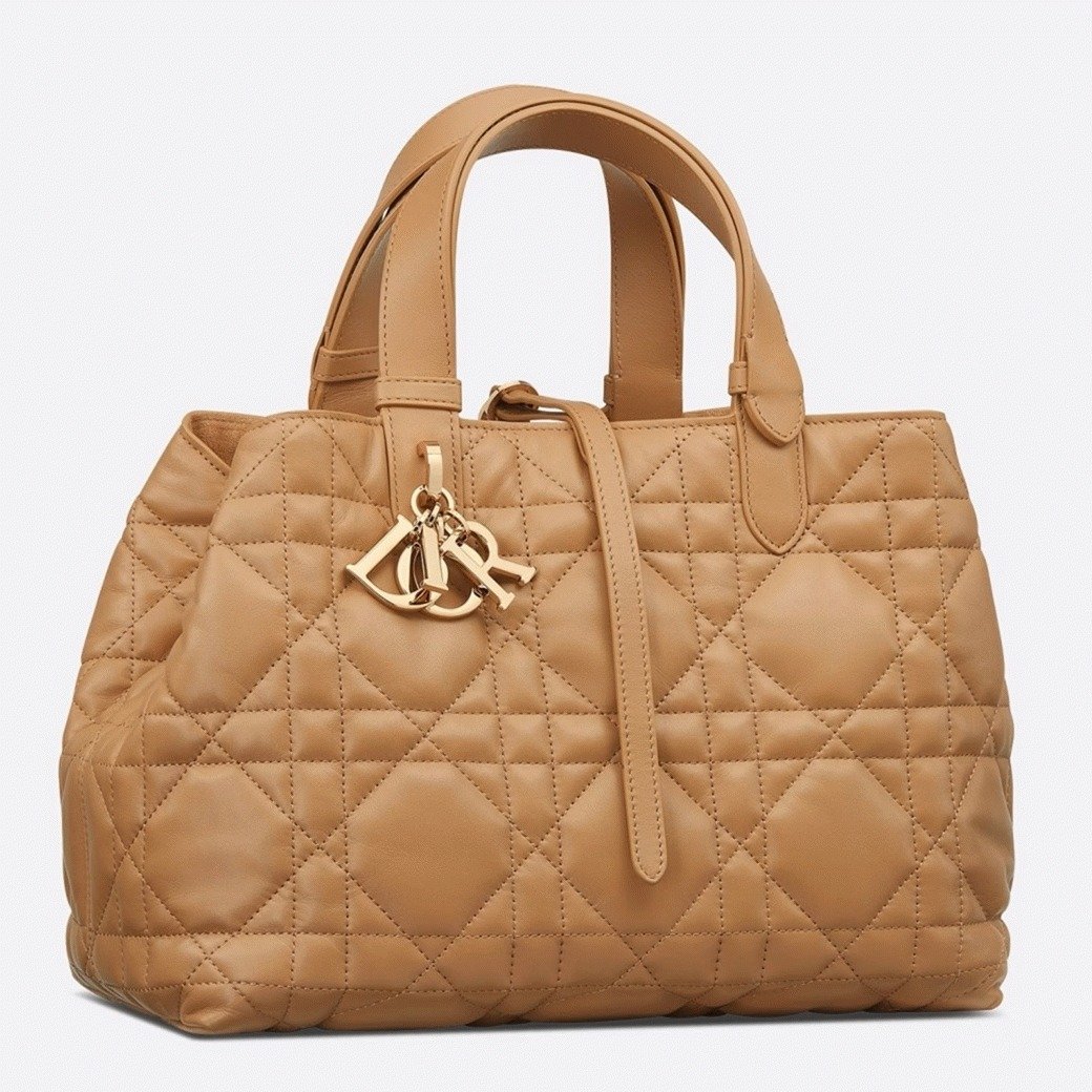 52A8E473-DA58-5808-3949-1525305AA4BA.jpg Dior Toujours Medium Bag Fake in Tan Macrocannage Calfskin - Image 1