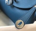 Replica Hermes Lindy Mini handbag in blue agate - Image 6