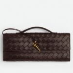 Replica Bottega Veneta Andiamo Clutch with Handle Fondant Intrecciato Lambskin