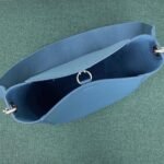 Top Quality Knockoff Celine Sangle Small Bucket Bag In Slate Blue Calfskin - Image 10