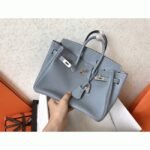 Hermes Birkin 25cm Blue Lin High-End Copy - Image 5