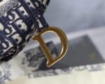 Dior Saddle Bag Replica in Blue Dior Oblique Embroidery - Image 8