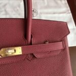 Bordeaux Hermes Birkin 25cm Faux Quality Replica - Image 7