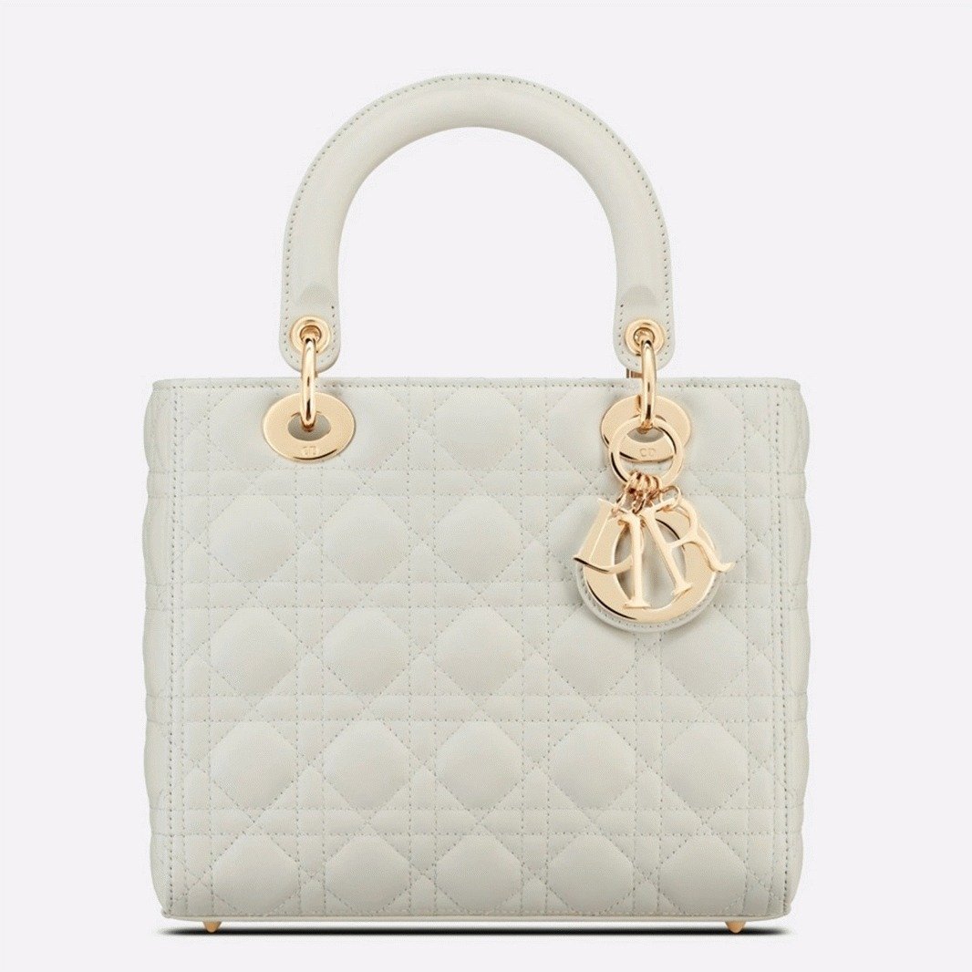 543D08F2-2054-1A43-950A-C4B852D608B3.jpg Dior Lady Dior Medium Bag Replica in White - Image 1