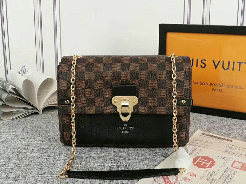 54B8CCFE-02AE-5780-CDA7-BA121B6AD351.jpg Louis Vuitton Damier Ebene Canvas Vavin PM Bag In Black - Image 1