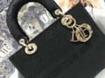 Dior Lady D-Lite Medium Bag Replica in Black Cannage Embroidered Canvas - Image 6