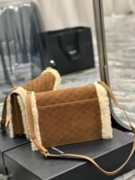 GABY MINI SATCHEL IN QUILTED SUEDE AND SHEARLING - Image 7