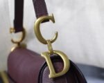 Dior Saddle Bag Knockoff in Amaranth Grained Calfskin - Image 5