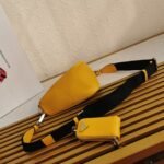 Prada Triangle Shoulder Bag Replica in Yellow - Image 6