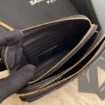 BECKY DOUBLE-ZIP POUCH IN QUILTED MATTE LEATHER - Image 8