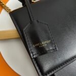 Knockoff Saint Laurent Sunset Medium Top Handle Bag Black Calfskin - Image 7