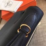 Black Clemence Copy Hermes Kelly Retourne 28cm Luxe Handbag - Image 2