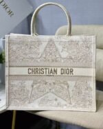 Dior Large Book Tote Bag Replica in Dior Around the World Stella Embroidery - Image 4