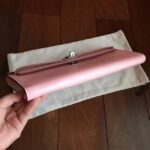 Rose Dragee Swift Knockoff Hermes Kelly Cut Clutch Soft Pastel Bag - Image 8