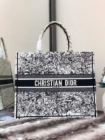 Dior Large Book Tote Bag Replica in Latte Zodiac Embroidery - Image 5