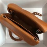 Brown Knockoff Hermes Halzan Classic Leather Handbag - Image 4
