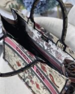 Dior Large Book Tote Bag Fake in Multicolor Dior Flowers Embroidery - Image 7