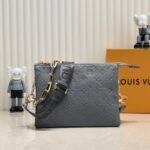 Louis Vuitton Coussin PM Bag In Gray With Jacquard Strap