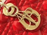 Dior Lady Dior Large Bag Fake in Red - Image 3