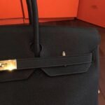 Black Replica Hermes Birkin 40cm Oversized Handbag - Image 3