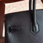 Black Imitation Luxury Hermes Birkin 30cm Purse - Image 2