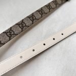 WIDE LEATHER BELT WITH DOUBLE G BUCKLE - Image 5