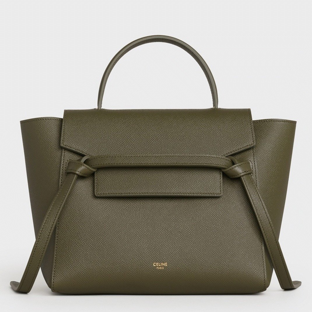 57231A86-5EFB-19C3-8BFA-829110D4F5AD.jpg Celine Micro Belt Bag Replica in Dark Olive - Image 1