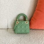 Dior Lady Dior Micro Bag Knockoff in Mint Cannage Lambskin - Image 4