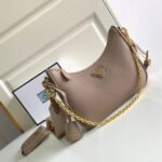 Prada Re-Edition 2005 Shoulder Bag Fake in Taupe - Image 8