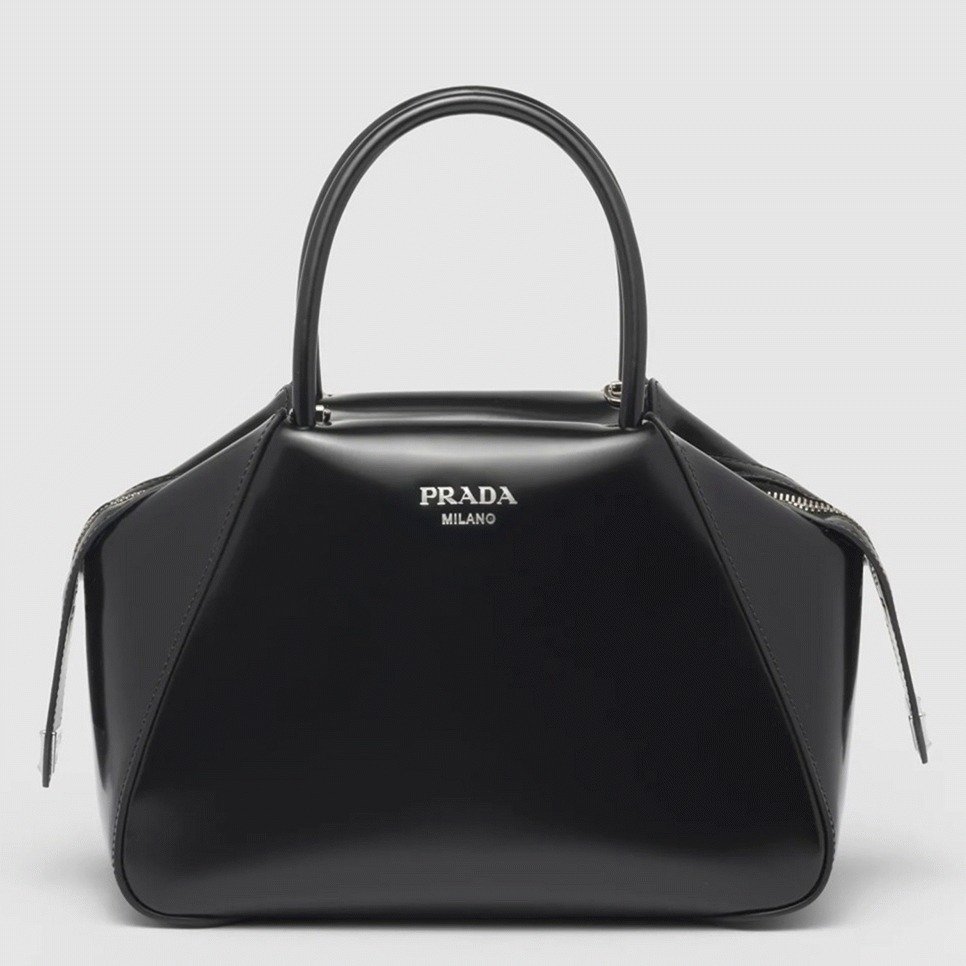 573E4713-CBC9-5E3D-51C4-7AD195EDDBE7.jpg Prada Supernova Small Top Handle Bag Replica in Black Brushed - Image 1