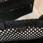 Dior Large Book Tote Bag Knockoff in Black Mesh Embroidery - Image 9
