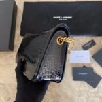 ELISE SHOULDER BAG IN ALLIGATOR-EMBOSSED PATENT LEATHER - Image 7