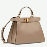 Grey Calfskin Fendi Peekaboo ISeeU Small Imitation Bag