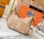 Louis Vuitton Bicolor Monogram Empreinte Leather Bagatelle Mini Hobo In Tourterelle Gray - Image 2