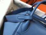 Copy Hermes Lindy 30cm bag in blue agate shade - Image 3