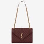 Fake Saint Laurent Envelope Medium Bag Bordeaux