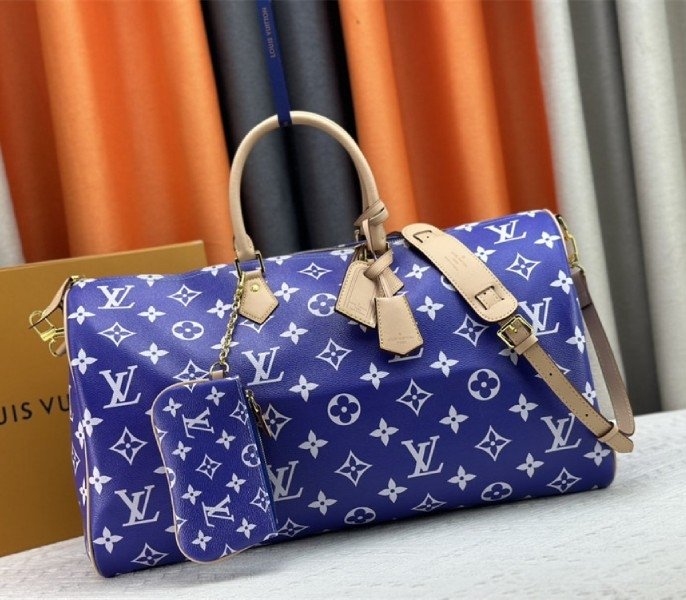 5865F3E6-B9B2-4D2B-B8E0-B54C266104DE.jpg Louis Vuitton Speedy P9 Bandouliere 50 Bag In Amethyst Purple - Image 1