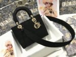 Dior Lady D-Lite Medium Bag Replica in Black Cannage Embroidered Canvas - Image 7