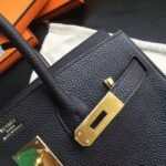 Black Knockoff Designer Hermes Birkin 35CM Tote - Image 3