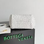 Top Quality Replica Bottega Veneta Cabat Mini Bag In White Intrecciato Lambskin - Image 5