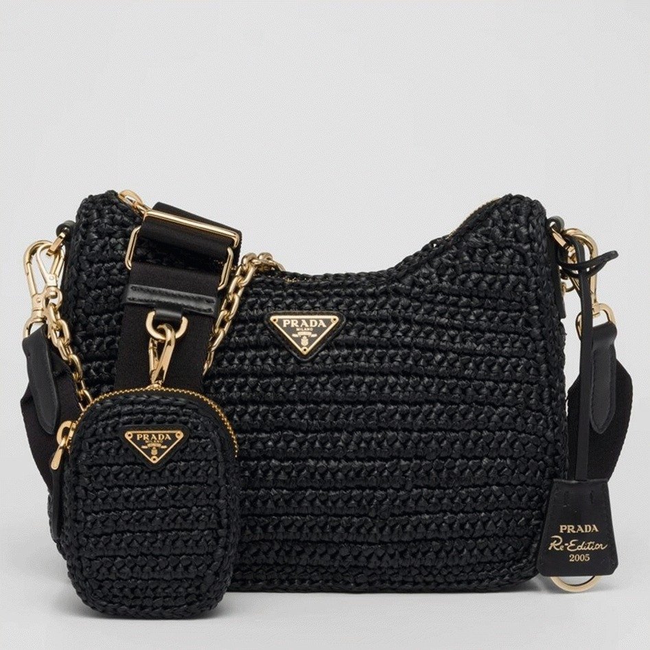58DB7B9C-B3D8-9E2F-EB36-D412C3EC600D.jpg Prada Re-Edition Shoulder Bag Replica in Black - Image 1