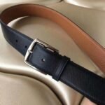Black epsom leather fake Hermes Etriviere belt - Image 2