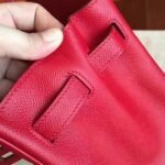 Premium Red Fake Hermes Birkin 30cm High Quality Handbag - Image 3