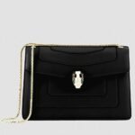 Replica Bvlgari Serpenti Forever Large Shoulder Bag Black Calfskin